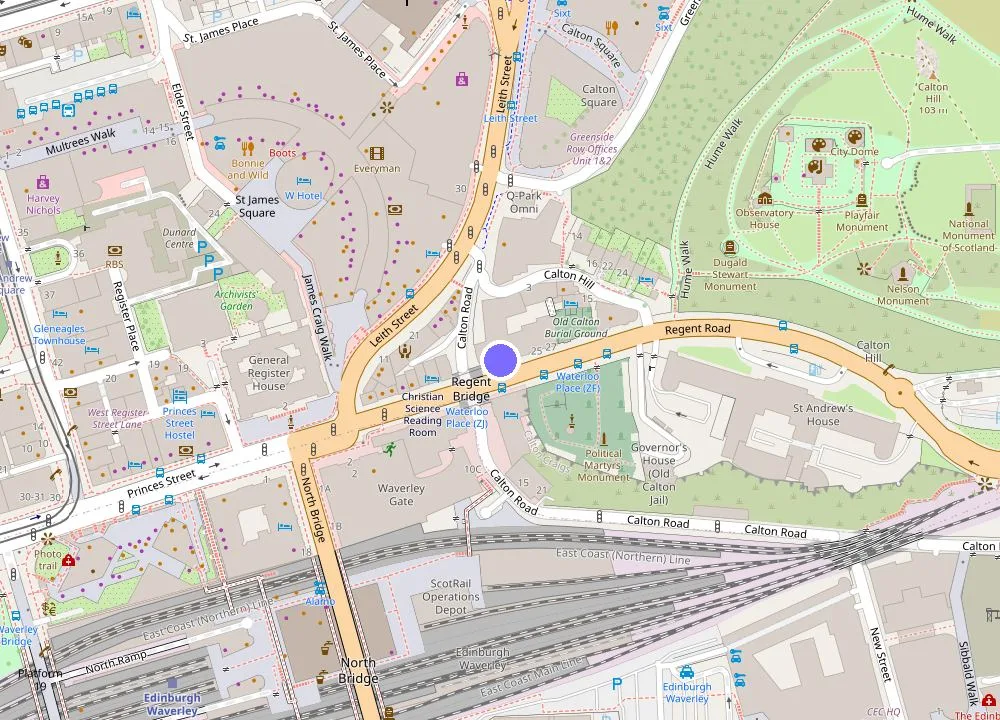 Map: Apex Waterloo Place Hotel
